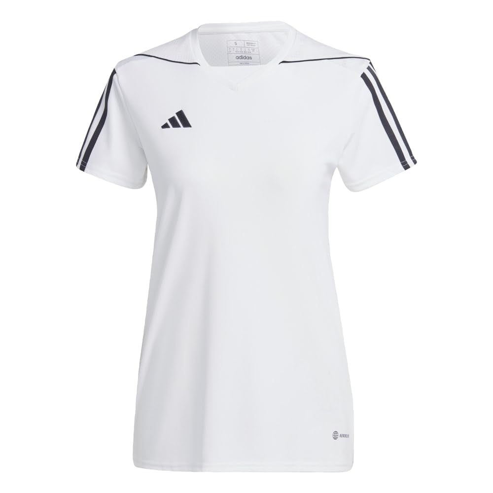 Camiseta Adidas Tiro 23 Para Mujer Talla Grande Blanca Y Negra 4x