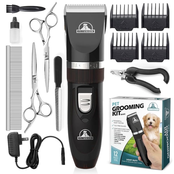 Kit de grooming para perros Pet Union profesional, inalámbrico y de bajo ruido