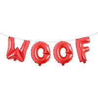 Ruiansi - Globos Con Letras Woof Para Cumpleaños De Animales Y Perros