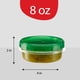 thumbnail image 5 of PLASTICPRO Set de 6 Recipientes de Almacenamiento de Alimentos con Tapa de Rosca Verde - 237 ml Reutilizables para Preparación de Comidas - Aptos para Congelador y Microondas - Plástico Verde, 5 of 8