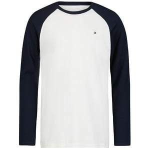 Camiseta Tommy Hilfiger Para Niños De Manga Larga Con Cuello Redondo, 8 Años