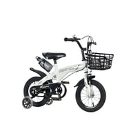 Babyluna - Bicicleta Aro 12 Con Cesta, Ruedas Y Botellón De Agua Blanco