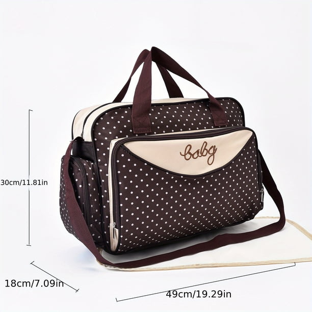 Stylish Polka Dot Mommy Bag - Large Capacity Diaper Bag, Tote Bag, & Shoulder Bag for Moms On the Go!