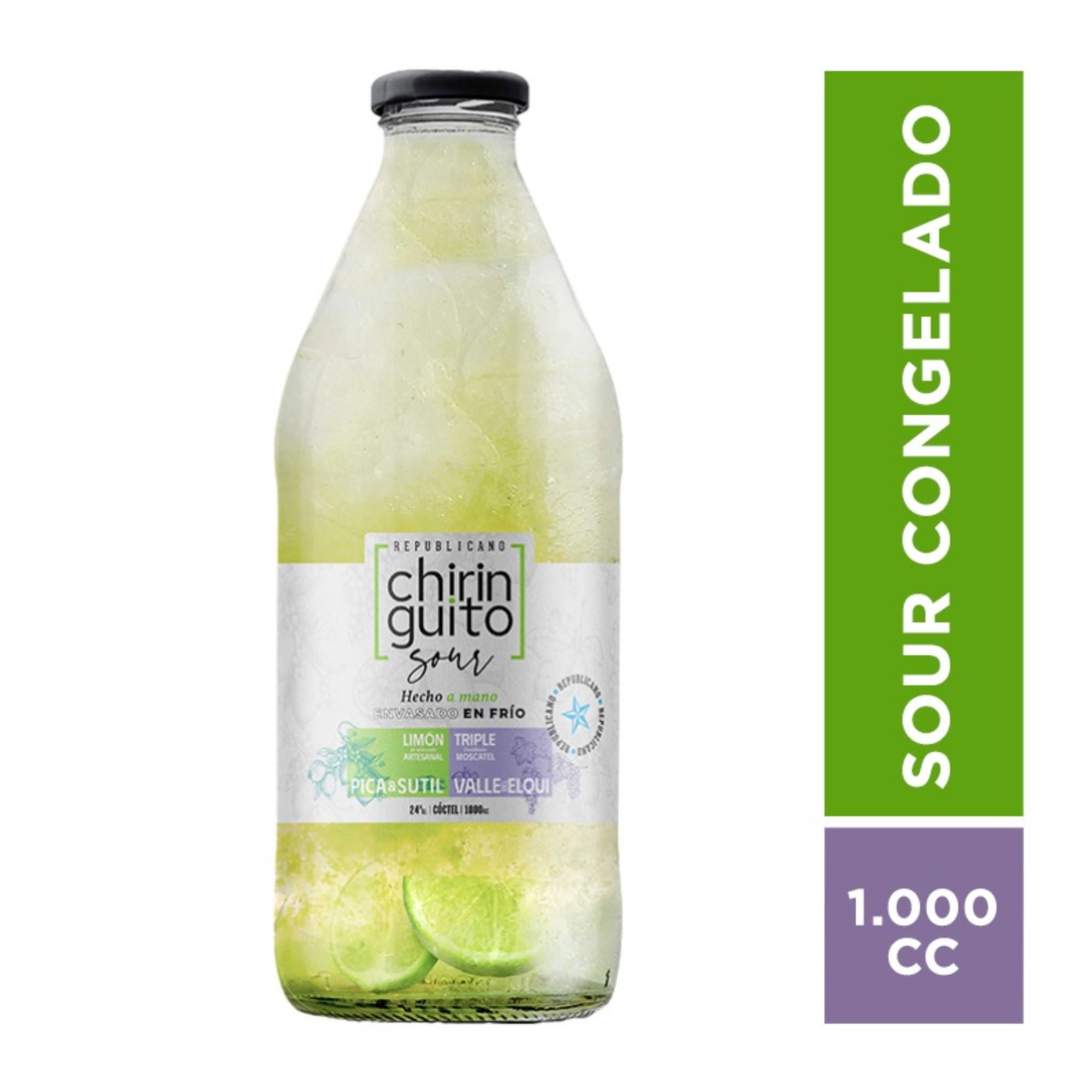 Cóctel Pisco Sour Limón Pica 24° Botella 1 L Chiringuito