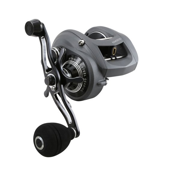 Carrete baitcaster OKUMA Komodo SS KDS-471P gris con mango de potencia
