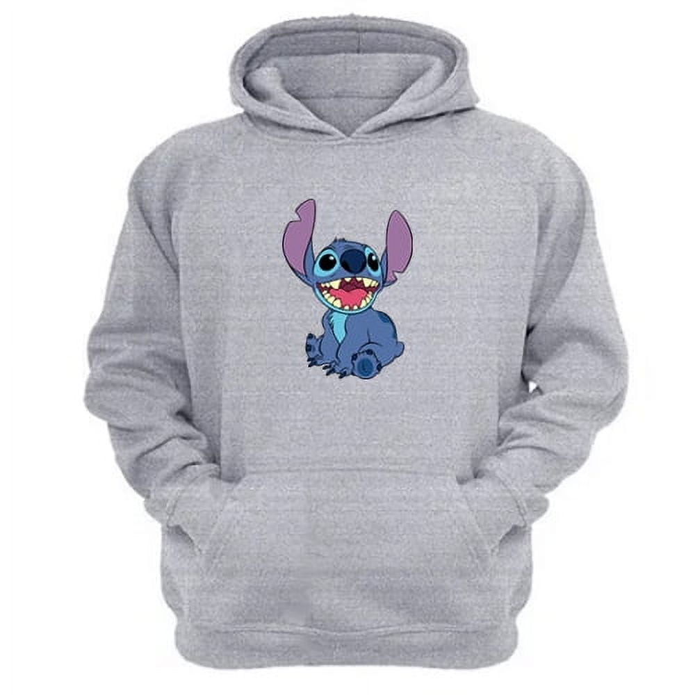 Genérico - Polerón Canguro Extraterrestre Azul Gris Claro Talla L Unisex