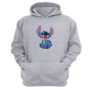 Genérico - Polerón Canguro Extraterrestre Azul Gris Claro Talla Xl Unisex