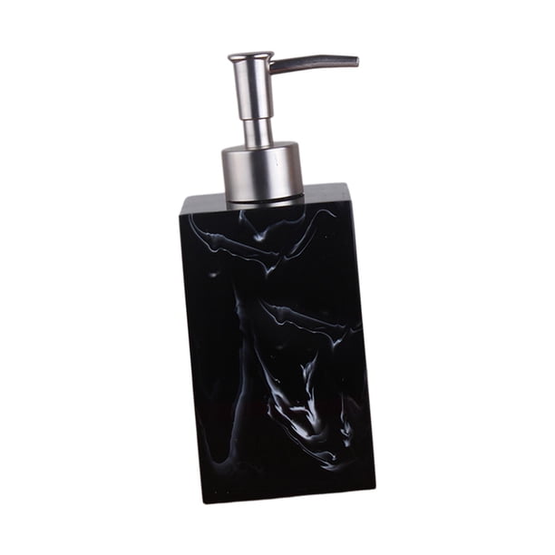 Dispensador De Jabón Con Textura De Mármol, Resina Resistente, Vacío Para El Hogar, Encimera, Cocina, Negro