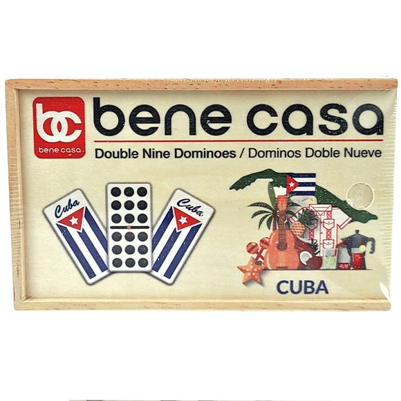 Set de dominó Bene Casa con bandera cubana, doble nueves, para 2 a 10 jugadores