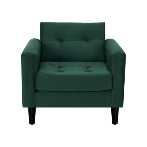 Bodevir - Sofa Retro 1C Felpa 00 Verde Botella