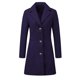 thumbnail image 2 of INSPIRE CHIC Abrigos de Mujer con Botonadura Simple Abrigo Largo de Invierno Gabardina M Azul Oscuro, 2 of 6