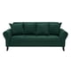thumbnail image 1 of Sofa Lua 3 Cuerpos Felpa Verde Botella, 1 of 6