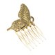 thumbnail image 1 of Unique Bargains 1 Pc Peine Lateral Duradero con Mariposas para Mujeres para Fiestas Tono Dorado Vintage Aleación, 1 of 4