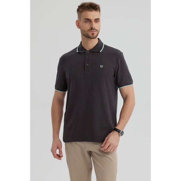 Polera Hombre Piqué Básica Lisa Marengo - lll