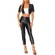 thumbnail image 2 of INSPIRE CHIC Chaqueta Corta de Fiesta Abierta con Lentejuelas y Mangas Cortas Abullonadas para Mujer S Negro, 2 of 6