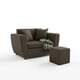 thumbnail image 2 of Sofa Kansas 2C+1 Pouf Tela Tela Chocolate, 2 of 3