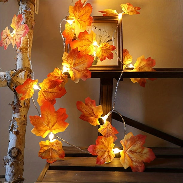 1pc, Festive Red Maple Leaf String Lights for Home Decor, Party, and Holiday Celebrations