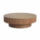 thumbnail image 2 of Mesa de café redonda de 39,37'' con almacenamiento de madera maciza chapeada Mesa de café moderna Acento de la mesa de té para la sala de estar, el dormitorio, 2 of 4