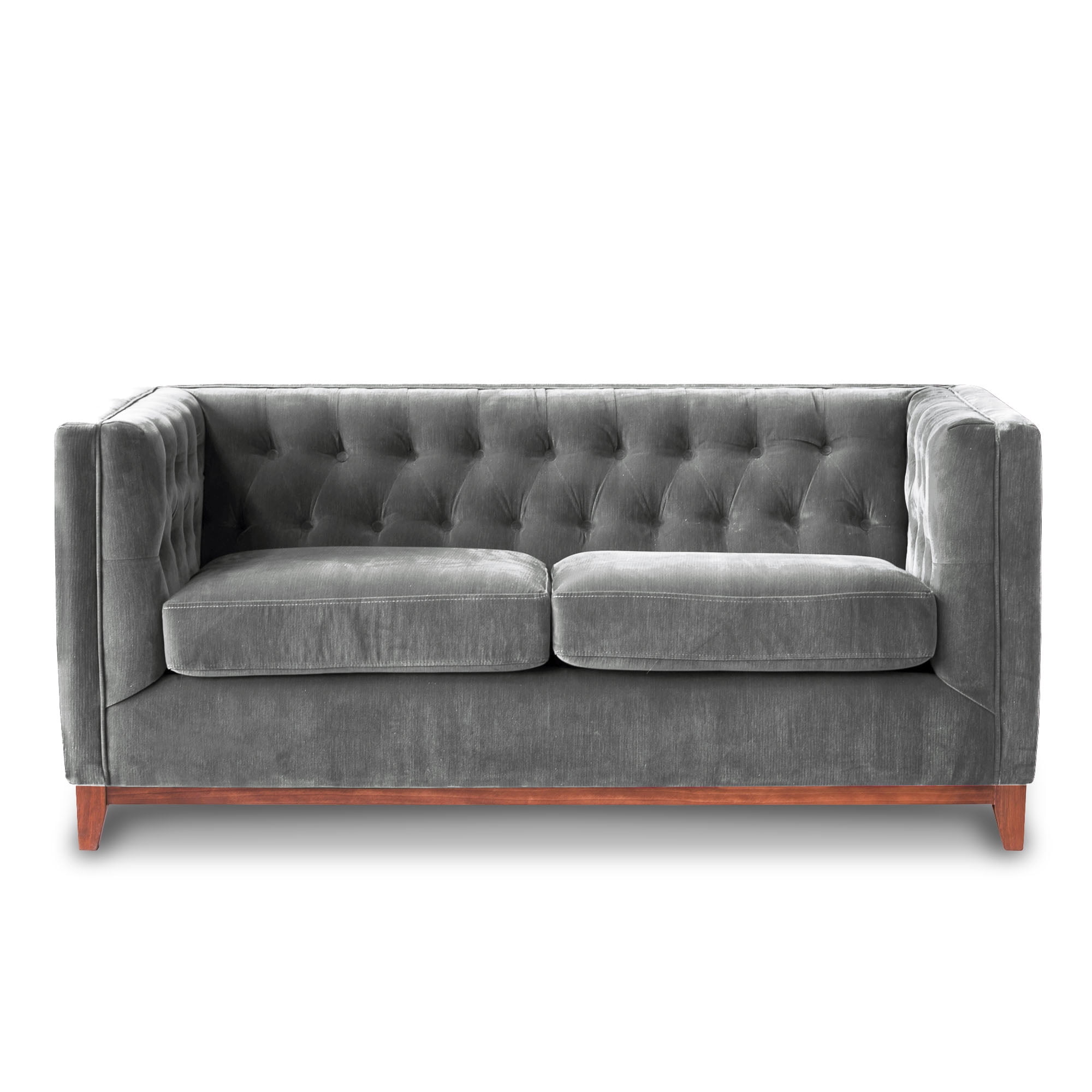 Latam Home - Sofá Roma 2c Tela Velvet Gris