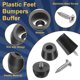 thumbnail image 3 of Uxcell 8 Pcs Topes de Goma Amortiguadores con Tornillos Negro 2"H x 1.7"D, 3 of 6