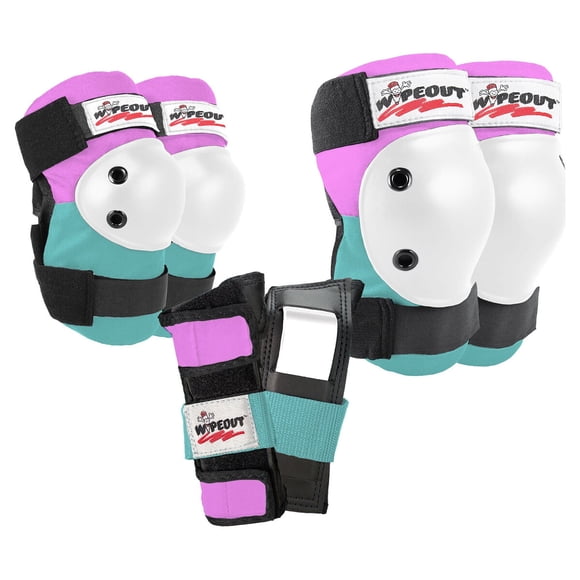 Set de Protectores Wipeout Niña Talla 5 Rosa y Turquesa