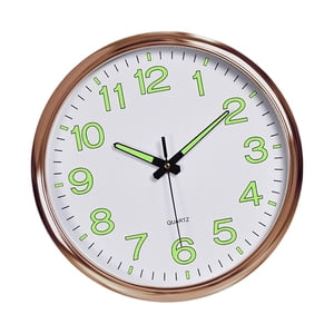 Bothyi - Reloj De Pared Luminoso Luces Nocturnas Silenciosas Relojes De Cuarzo Sin Tictac Blanco