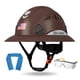 thumbnail image 1 of CASCO DS-SMAAT de ala completa marrón con visor y toalla, 1 of 6