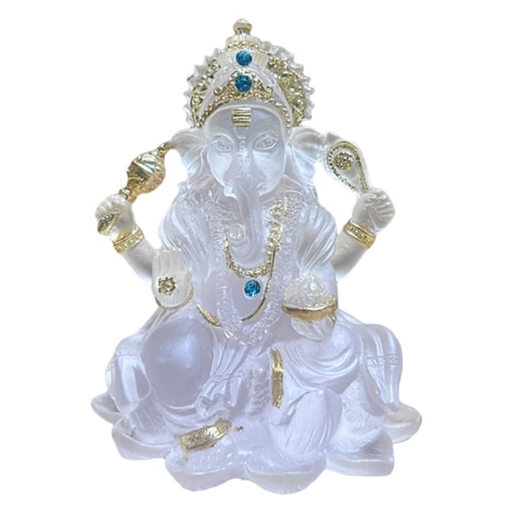 Señor Ganesh Estatuilla Elefante Dios Buda Escultura Coche Oficina Ganesha Estatua Sin Vientre Redondo 10cm