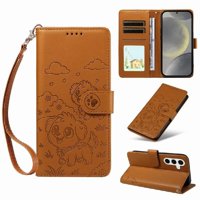 Funda Billetera Foxdock Compatible Con Samsung Galaxy S25 , Diseño Perrito Tierno, Ranuras Para Tarjetas Y Soporte Plegable