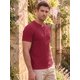thumbnail image 4 of INSPIRE CHIC Camiseta Henley de Hombre de Manga Corta Cuello Redondo Verano Camisetas a Rayas S Burdeos, 4 of 5