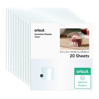 Láminas De Acetato Cricut Clear De 30,5 Cm X 30,5 Cm (20 Hojas)