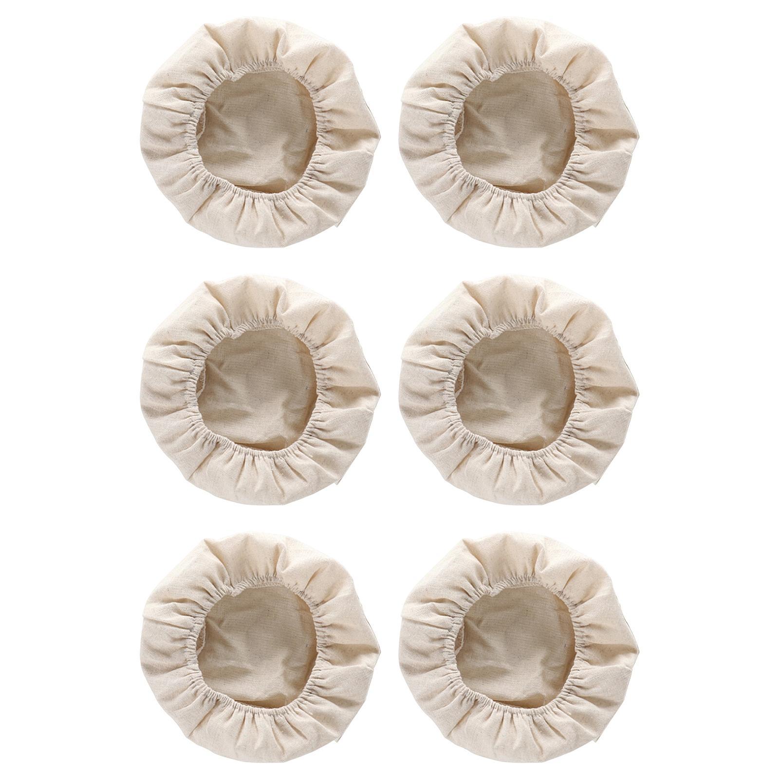 Magideal - 6 Piezas Cesta De Pan De Pan Bufete Liner De Pan De Pan De Tela Cubierta De Tazón, Tela De Revestimiento De Cesta De Pan Portátil, Para El Restaurante S