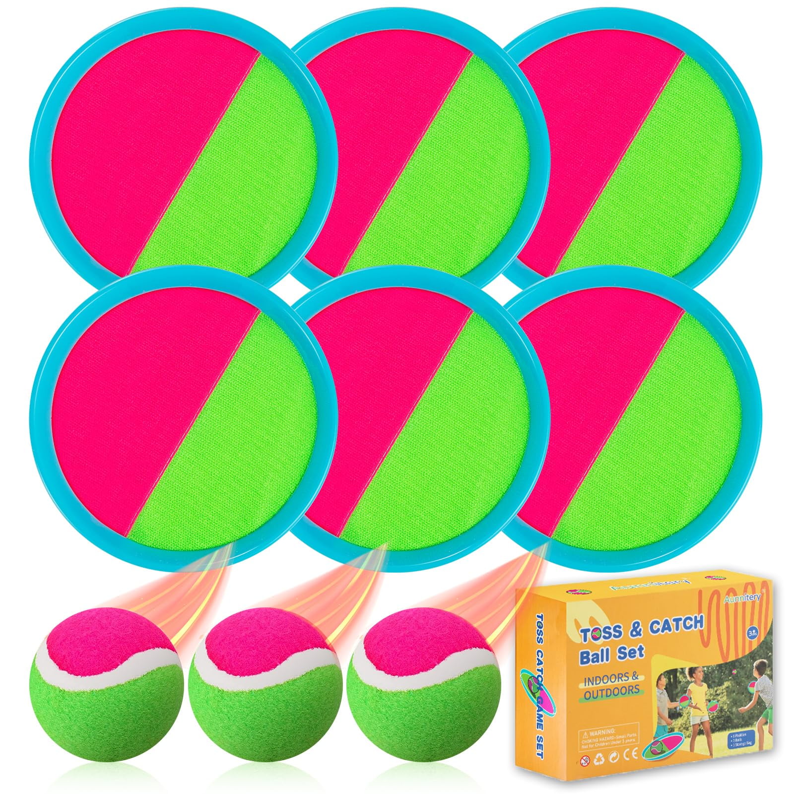 Set De Lanzamiento Y Pelota Beach Toys Aunnitery Con 6 Palas Y 3 Pelotas