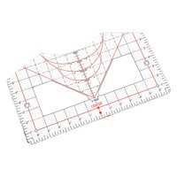 Magideal - Guía De Regla De Camiseta Acrílica Centro De Artesanía Diseños Herramienta Calibración Regla De Medición Plantilla Regla De Colocación Plantilla Para