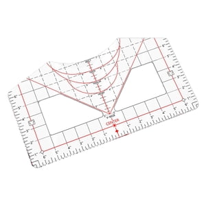 Magideal - Guía De Regla De Camiseta Acrílica Centro De Artesanía Diseños Herramienta Calibración Regla De Medición Plantilla Regla De Colocación Plantilla Para