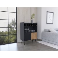 Tuhome - Bar Bajo Funes Eco 2 Puertas Wengue Con 6 Botelleros