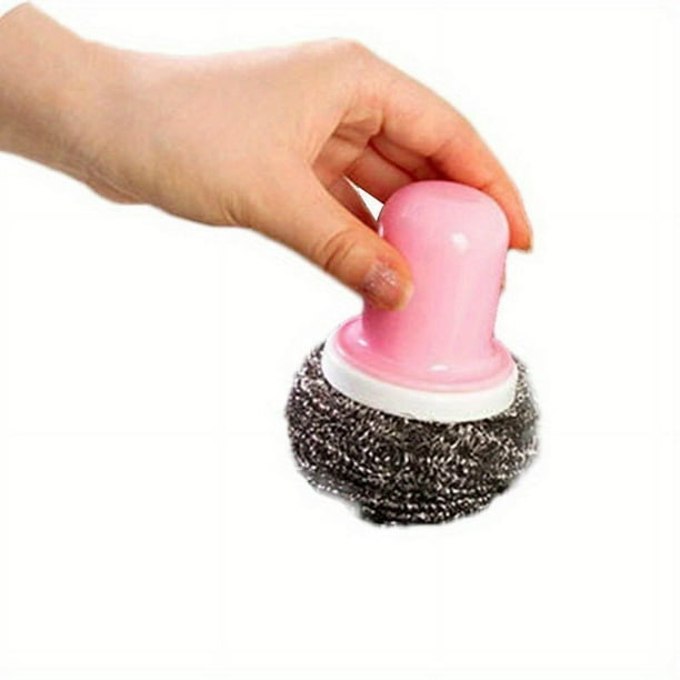 1pc, Pot Pan Dish Bowl Brush, Scrubber Hydraulic Cleaning Brush, Stainless Steel Wire Scrubber, Practical Kitchen Washing Tool, Cleaning Tools