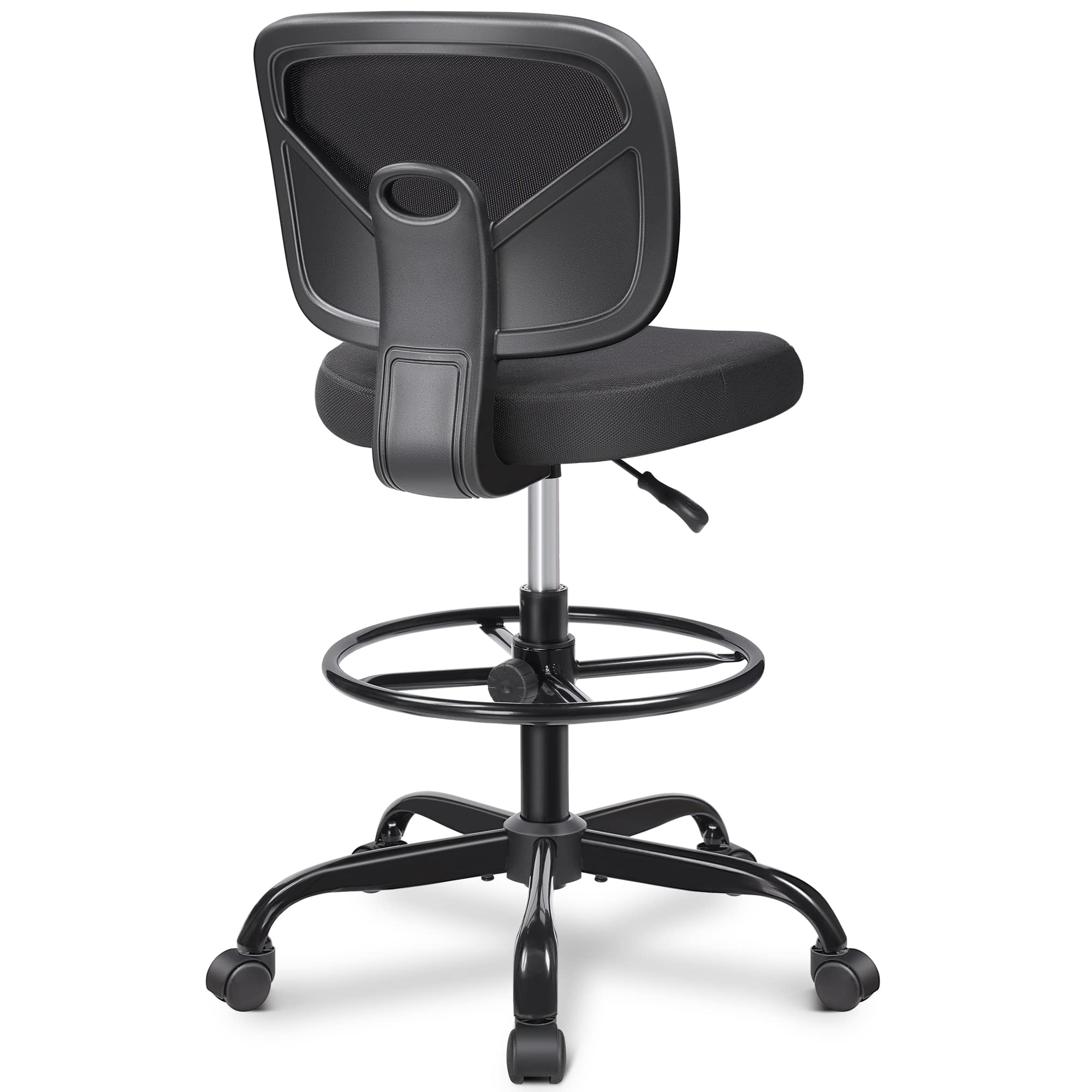 Silla De Dibujo Primy Sin Brazos, Ajustable, De Malla Negra