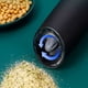 thumbnail image 4 of 2pcs Gravity Electric Pepper And Salt Grinder Set, Adjustable Coarseness, Battery Powered With LED Light, One Hand Automatic Operation, Stainless Steel Black 7.8inch/2inch, 4 of 4