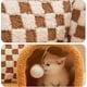 thumbnail image 2 of Cama túnel para gatos 2 en 1, divertida y a cuadros, con diseño de cuadros, cueva desmontable con bolas de peluche, ideal para gatos pequeños, medianos y grandes, cachorros, conejos y hurones., 2 of 7