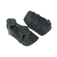 Magideal - 2 Piezas De Empuñaduras De Levantamiento De Pesas, Protección Para Las Manos, Empuñaduras De Entrenamiento Ligeras Y Flexibles Sin Dedos - Almohadilla Negro