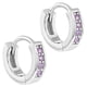 thumbnail image 2 of Argollas de plata 925 y circones rosados para niñas y adolescentes, 2 of 2