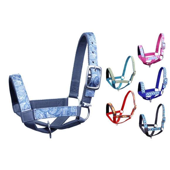 Cinturón de cabeza para vacas Paris Tack 41‑51 cm de nylon estampado