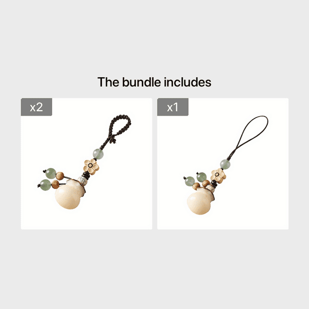 1pc Natural White Jade Bodhi Root Blessing Bag Key Chain Pendant Charm - Perfect Holiday Gift!