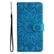 thumbnail image 2 of Funda tipo cartera FOXDOCK para Motorola Moto G86 , diseño girasol en relieve, cuero PU, cierre magnético, soporte y tarjetero, 2 of 5