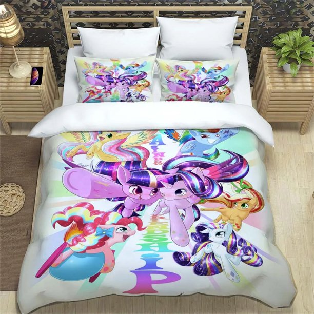 Rainbow Pony Unicorn 3D printed bedding duvet cover Queen bedding set Soft and comfortable customized King size bedding set