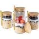 thumbnail image 1 of Recipientes de avena para la noche MHDCLY de vidrio de 500 ml, paquete de 4 unidades con tapas, 1 of 7