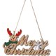 thumbnail image 5 of Navidad Puerta Colgando Signo De Madera Rústico Placa Artesanía Para La Decoración Casera Pared Ciervo Cabeza Ingles, 5 of 5