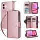 thumbnail image 4 of Funda Cartera con Cremallera y Correa para iPhone 16 Soporte y Tarjetero Oro rosa, 4 of 6