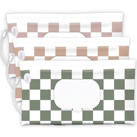 Porta toallitas para bebé Cephira, paquete de 3, impermeable y portátil